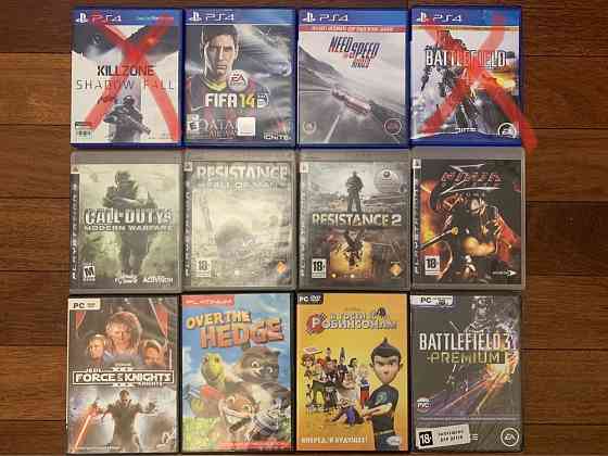 Ps4; ps3; pc диски 