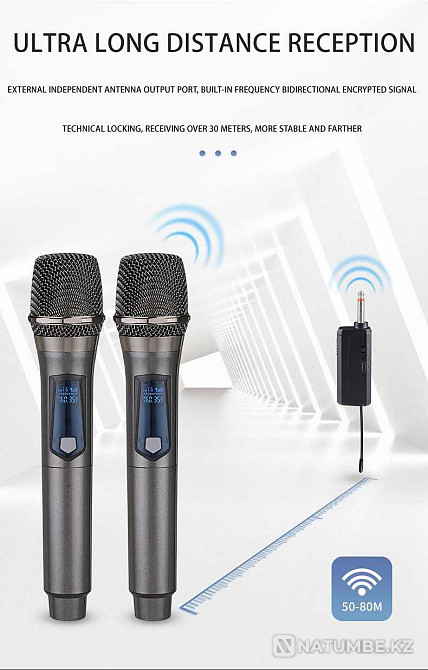 Professional Condenser Wireless Microphone U011/U022 Almaty - photo 6