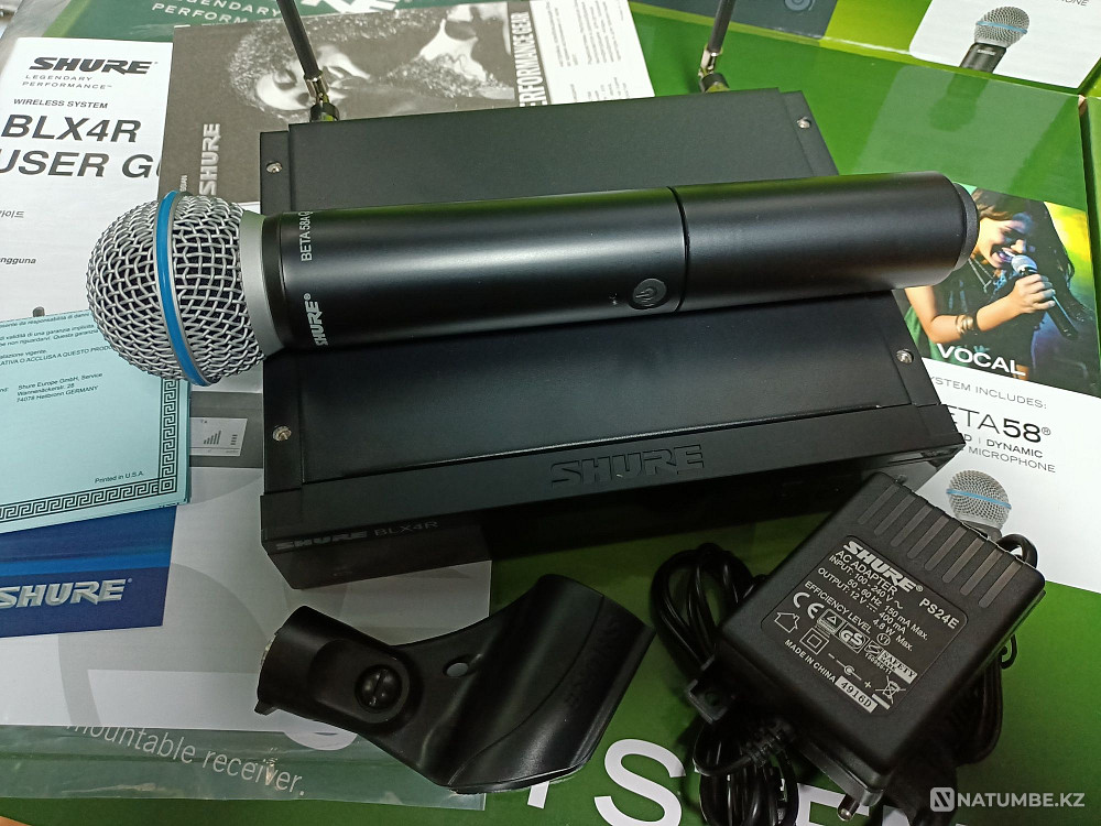 Radio Microphones SHURE BLX4R/BETA 58 Musical Equipment; Columns Almaty - photo 2