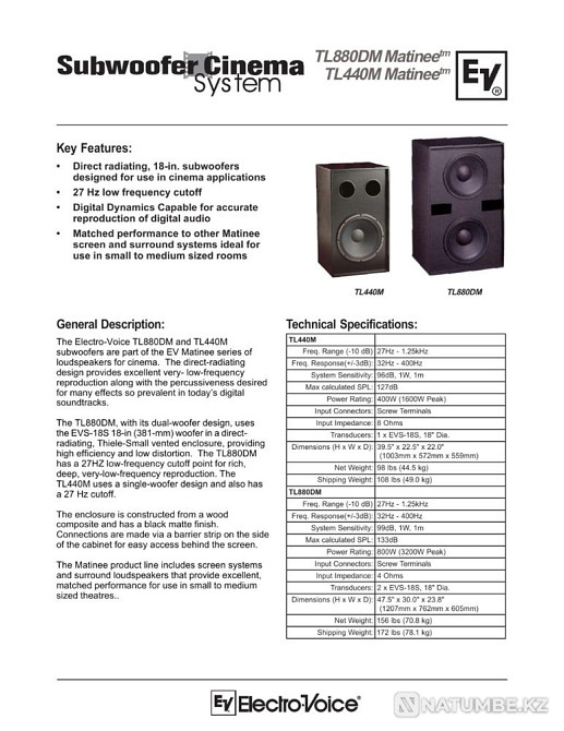 Acoustic system for cinema; discos; bar Almaty - photo 3