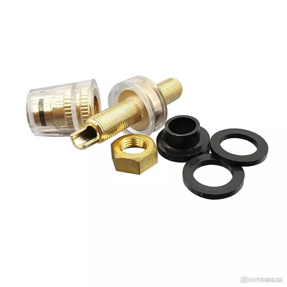 Brass connector for audio system speakers plug connector clamp Almaty - photo 2