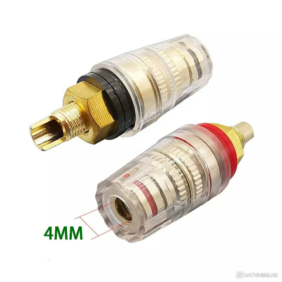 Brass connector for audio system speakers plug connector clamp Almaty - photo 4