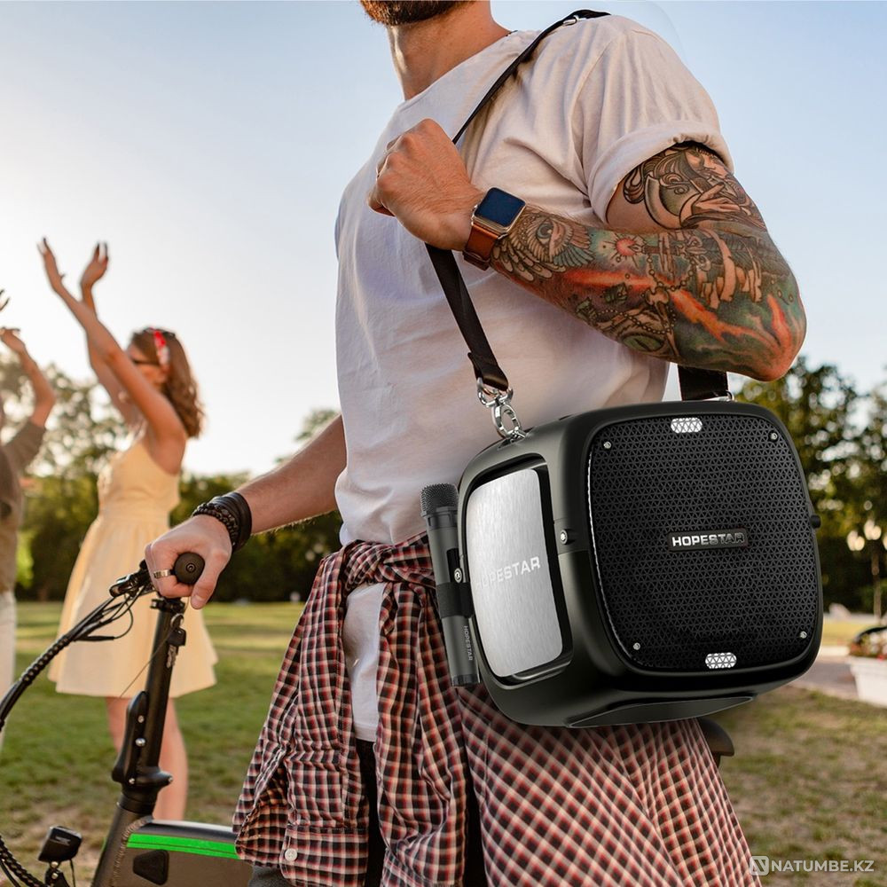 Жаңа! Hopestar Party One 80 Вт! Киллер JBL! 2 караоке микрофоны!  Алматы - изображение 3