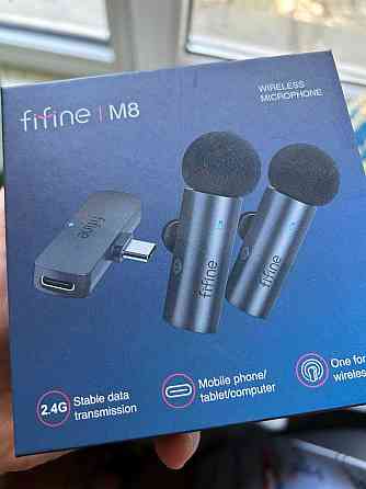 Fifine m6 DUAL - беспроводной двойной микрофон для смартфона Almaty
