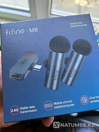 Fifine m6 DUAL - wireless dual microphone for smartphone Almaty - photo 1