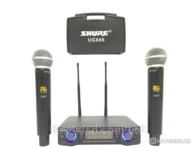 Microphone system SHURE UGX66. Acoustic system. Microphones. Almaty - photo 1