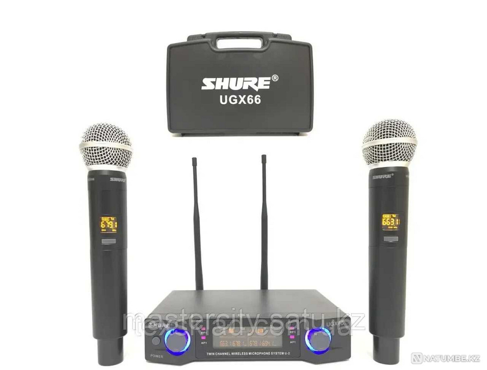Микрофонная система SHURE UGX66. Акустическая система. Микрофоны. Алматы - изображение 1