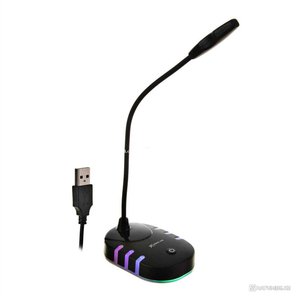 Настольный микрофон Xtrike ME XMC-02 USB всенаправленный с RGB Алматы - изображение 2