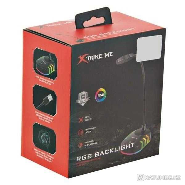 Настольный микрофон Xtrike ME XMC-02 USB всенаправленный с RGB Алматы - изображение 3