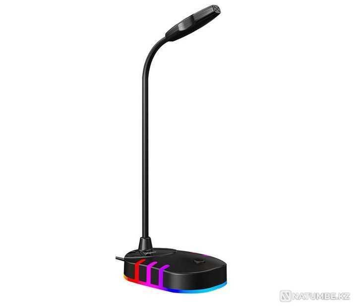 Настольный микрофон Xtrike ME XMC-02 USB всенаправленный с RGB Алматы - изображение 4