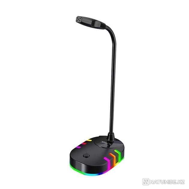 Настольный микрофон Xtrike ME XMC-02 USB всенаправленный с RGB Алматы - изображение 1
