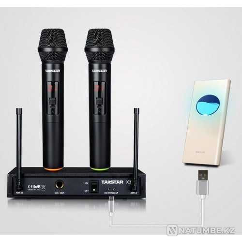 2-channel radio system with 2 dynamic microphones TAKSTAR X3 Almaty - photo 5