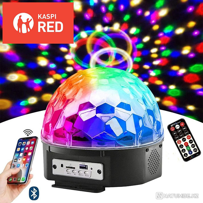 Disco ball light music bluetooth speakers remote control Almaty - photo 1