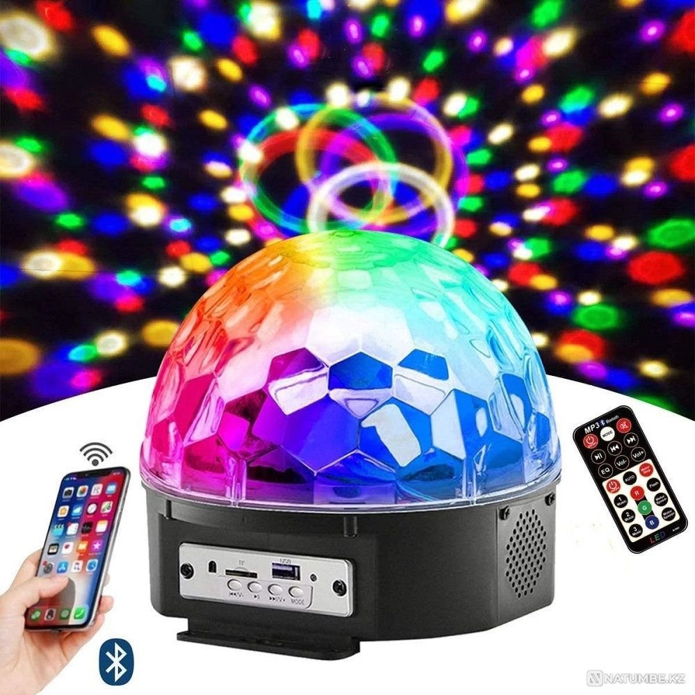 Диско шары жеңіл музыка bluetooth динамиктерінің қашықтан басқару пульті  Алматы - изображение 6