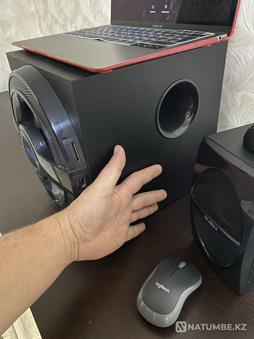 Топовый сабвуфер мощный Sven большой 60watt есть bluetooth и USB Алматы - изображение 6