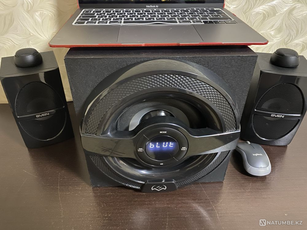 Топовый сабвуфер мощный Sven большой 60watt есть bluetooth и USB Алматы - изображение 4