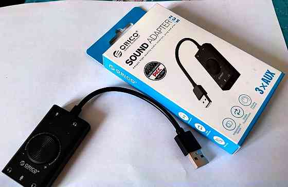 Внешняя звуковая карта ; USB ORICO SC2 - BK - EP Алматы