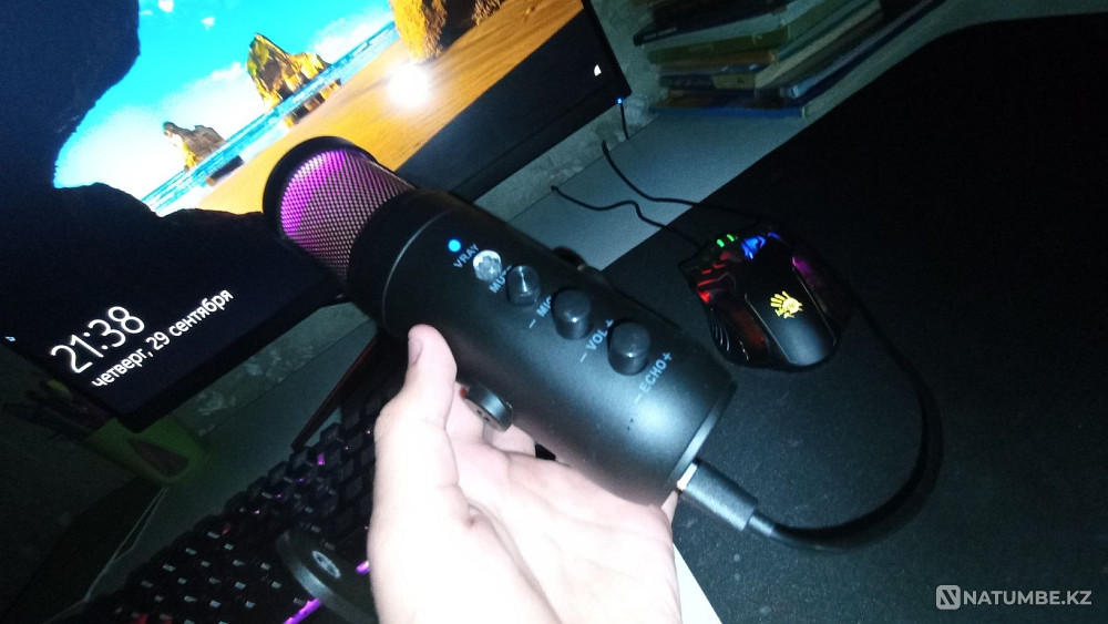 СРОЧНО качественный rgb микрофон Алматы - изображение 8