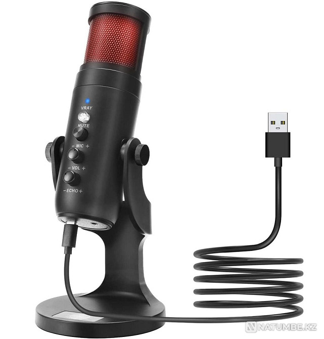 Микрофон с RGB подсветкой Микрофон Алматы - изображение 1