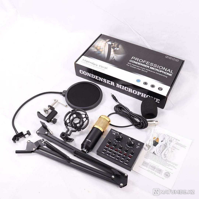 BM800 Professional Condenser Microphone + V8 Sound Card Almaty - photo 2