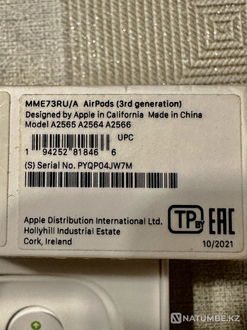 Airpods 3 кейс; футляр; зарядчик Алматы - изображение 4