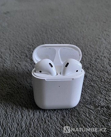 Жаңа дерлік түпнұсқа airpods 2 құлаққаптары сатылады  Алматы - изображение 3