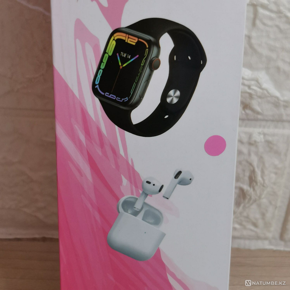 Наушники AirPods + умные часы Алматы - изображение 5
