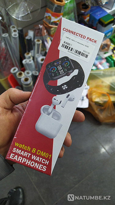 Наушники AirPods + умные часы Алматы - изображение 1