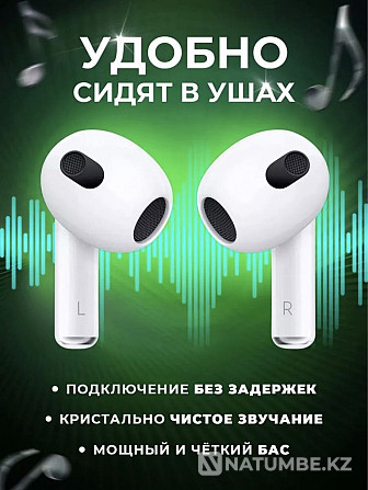 AirPods; аэроподтар; AirPods; құлаққаптар; іс; кәсіби; iPhone  Алматы - изображение 2