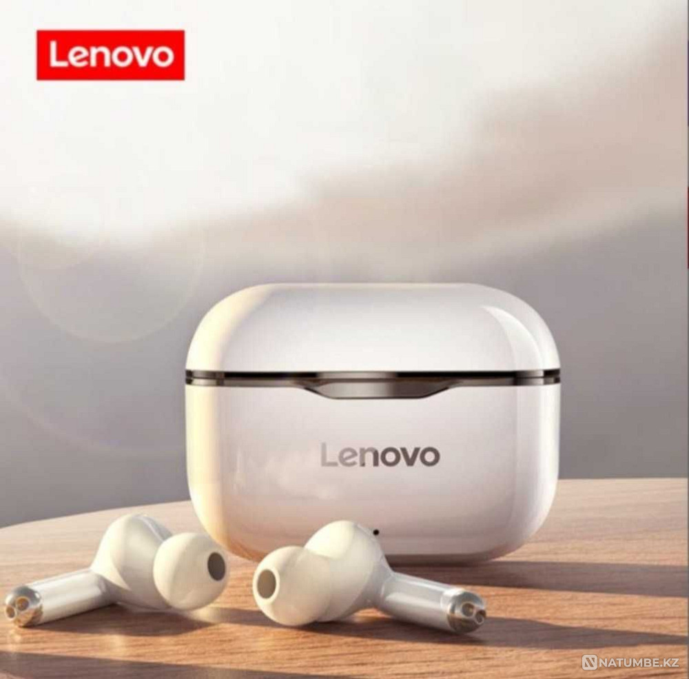 Lenovo LP1 earphone; original Bluetooth 5.0 wireless headphones Almaty - photo 1