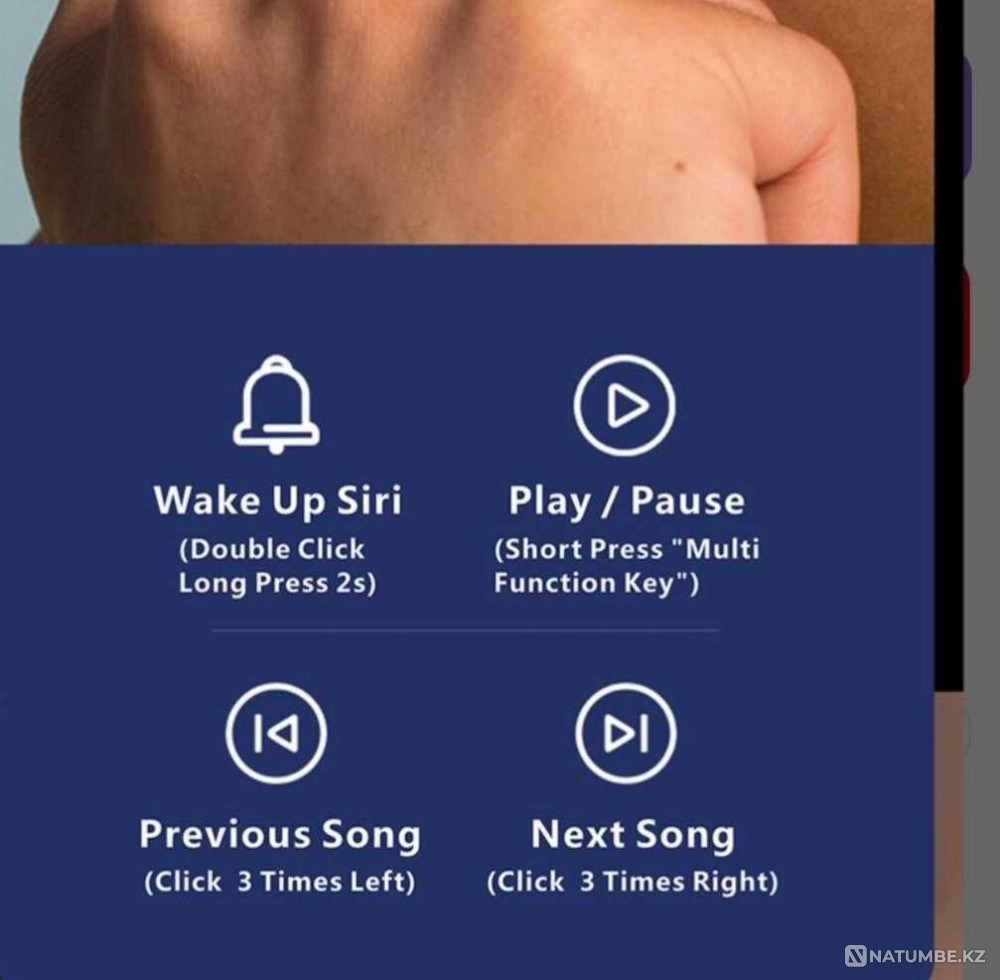 Lenovo LP1 earphone; original Bluetooth 5.0 wireless headphones Almaty - photo 6