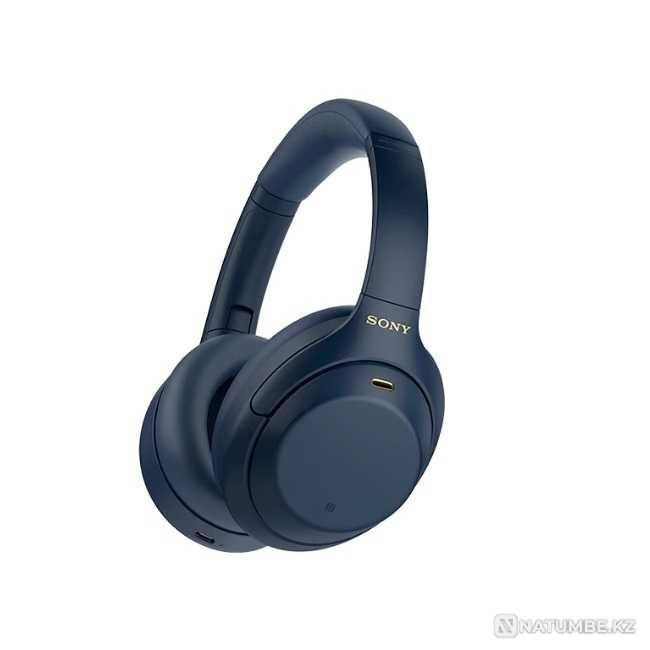 Sony WH-1000XM4 беспроводные Bluetooth наушники синие Алматы - изображение 1