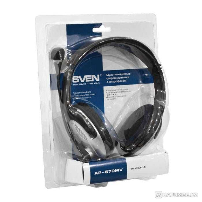 Selling stereo headphones with microphone SVEN AP-670MV Almaty - photo 2