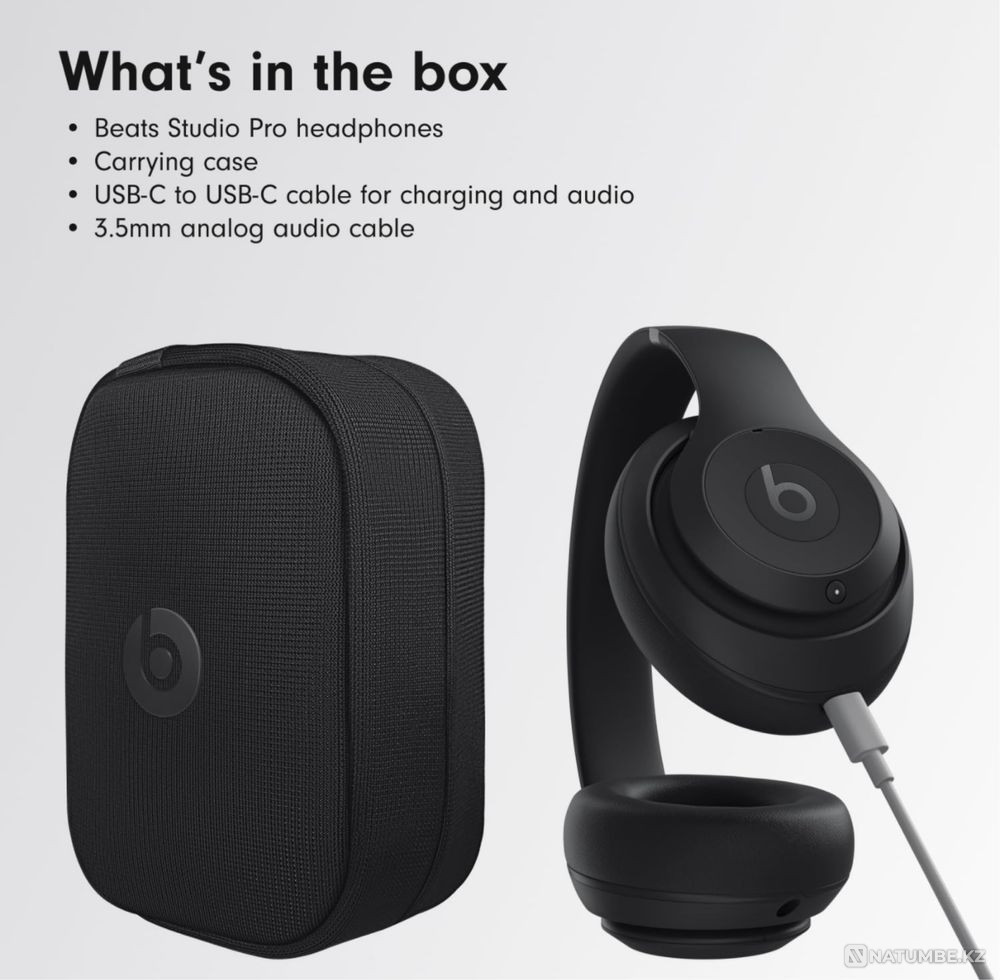Наушники Beats Studio Pro черные Алматы - изображение 2