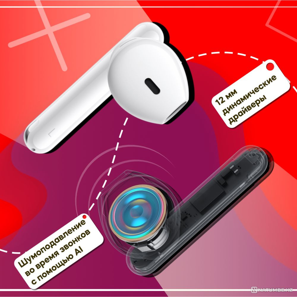 OPPO Enco Air wireless headphones white/black Almaty - photo 5