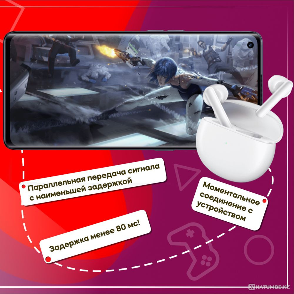 OPPO Enco Air wireless headphones white/black Almaty - photo 6