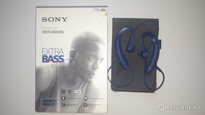 Sony MDR-XB80BSIPX5 waterproof; NFC connection; Bluetooth like 5.0 Almaty - photo 1