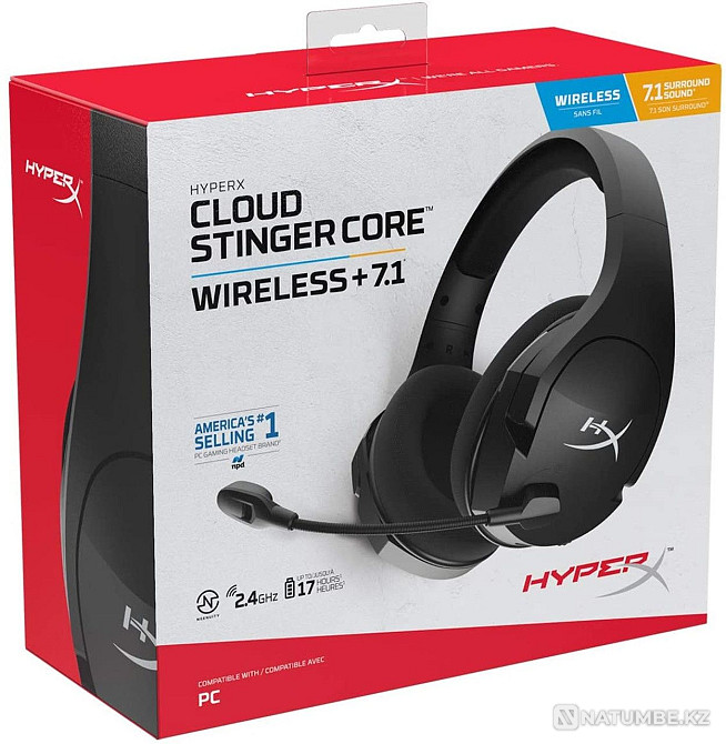 Hyper X Cloud Stinger Core Wireless 7.1 Алматы - изображение 3