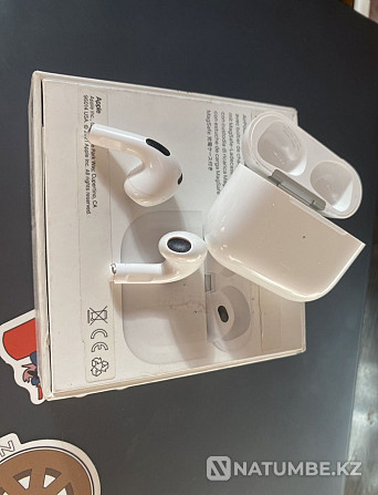 Headphones original AirPods 3; origina Apple l airpods 3. perfect used Almaty - photo 2