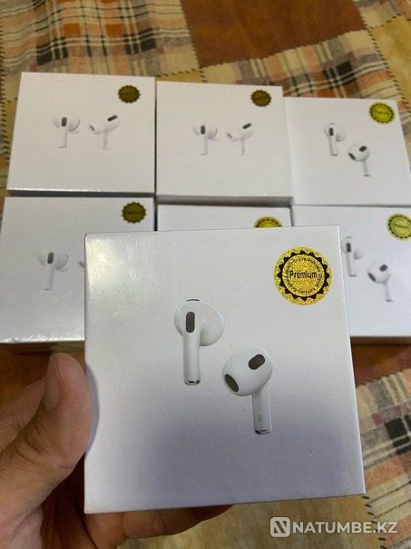 Apple AirPods Original Premium Lux (Премиум со всеми настройками) Алматы - изображение 5