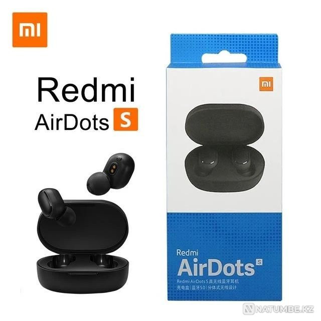 Наушники Xiaomi Redmi AirDots S черный Беспроводные Наушники Алматы - изображение 1