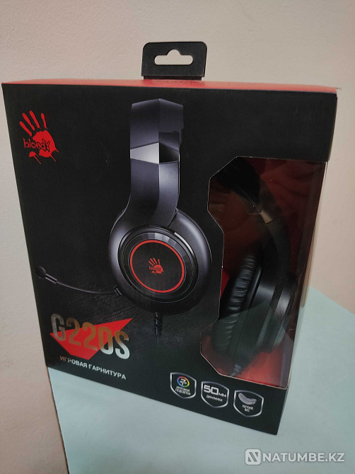 Наушники; гарнитура A4Tech Bloody G220S; Black Алматы - изображение 1
