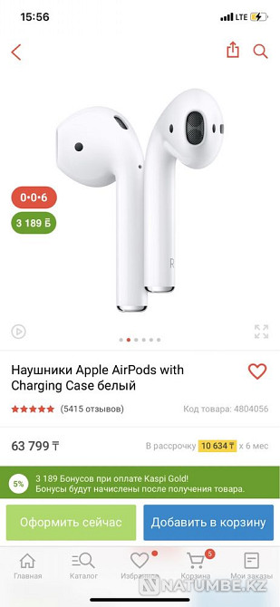AirPods headphones Almaty - photo 2