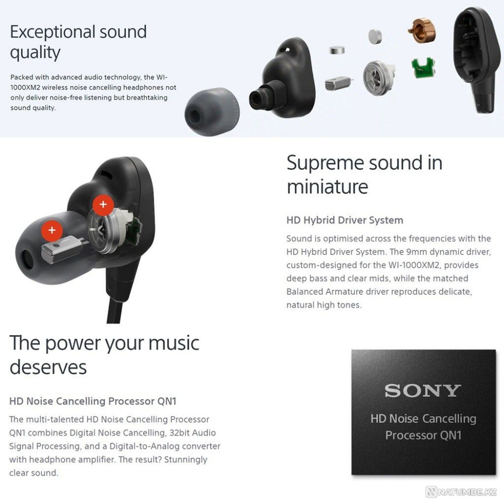 Armature wireless headphones wi-1000xm2 Almaty - photo 3