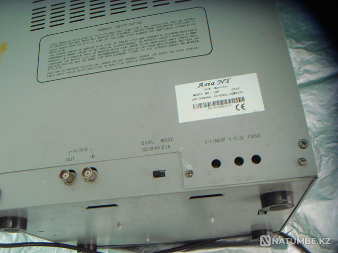 Сирек теледидар қуатты монитор Asia NT Monitor BW;50-60 Гц;30 WATT  Шығыс Қазақстан облысы  - изображение 2