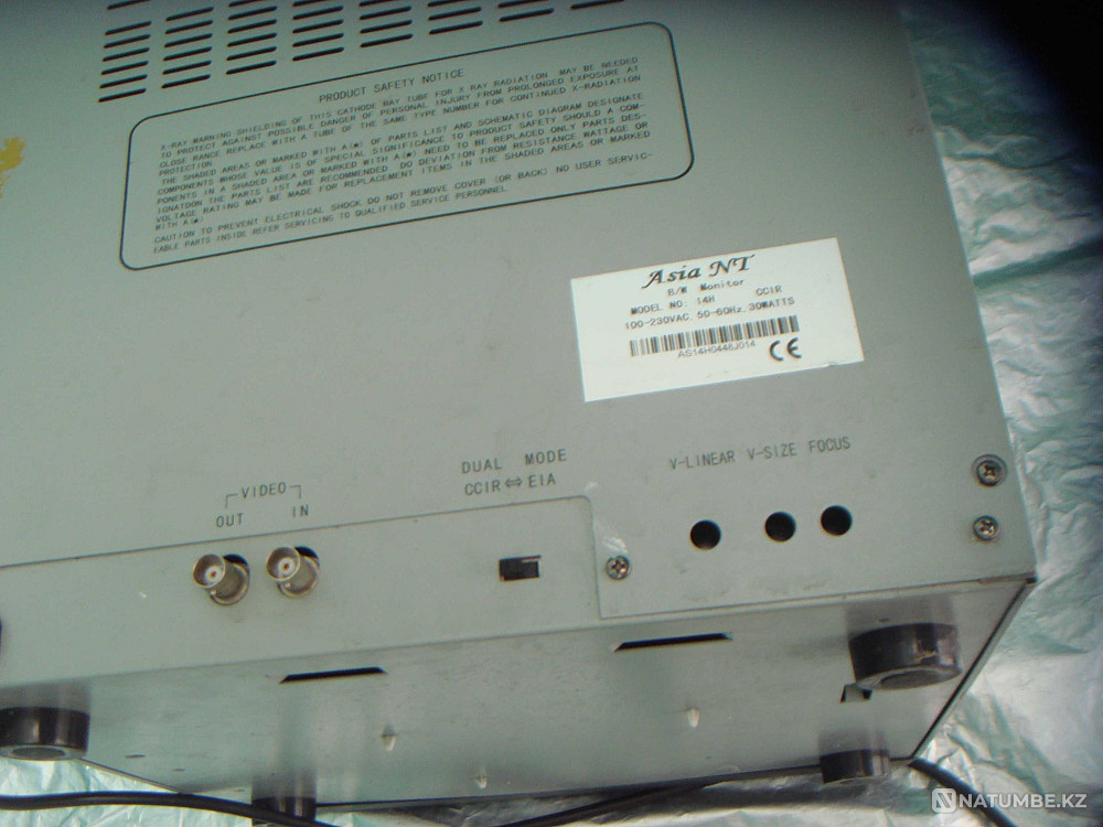Редкий Телевизор мощный монитор Asia NT Monitor BW;50-60 Hz ;30 WATT Восточно-Казахстанская область - изображение 2