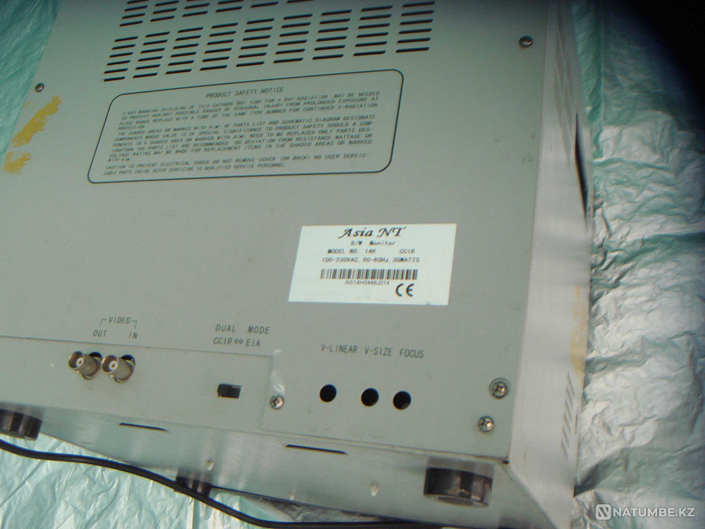 Редкий Телевизор мощный монитор Asia NT Monitor BW;50-60 Hz ;30 WATT Восточно-Казахстанская область - изображение 5