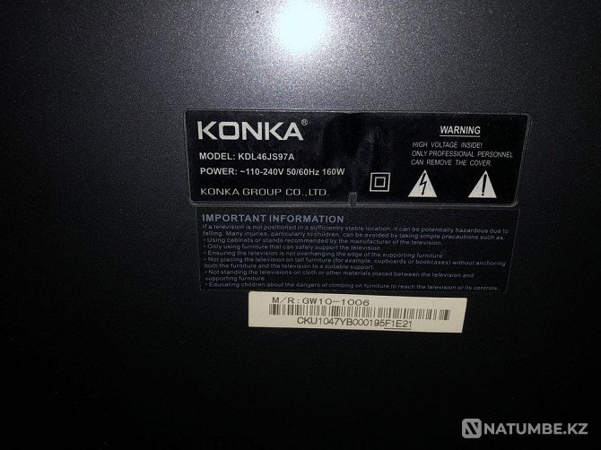 Konka KDL46JS88A теледидары сатылады  Шығыс Қазақстан облысы  - изображение 2