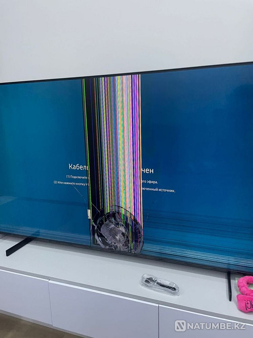Samsung UE65AU8000 трещина на экране Северо-Казахстанская область - изображение 1