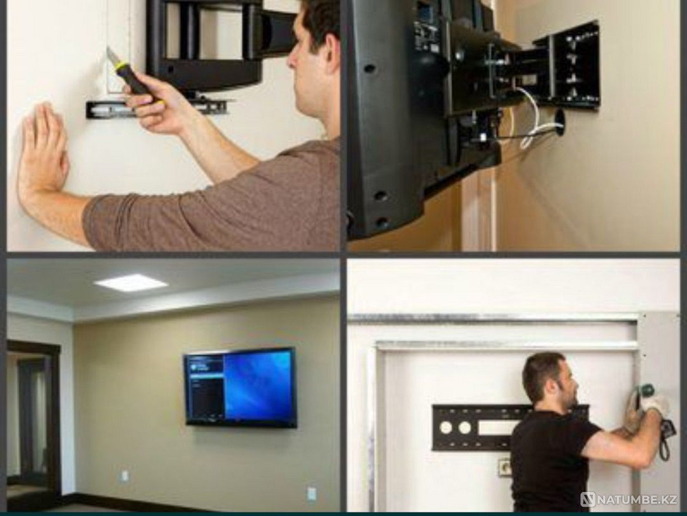 Установка телевизора монтаж навеска кронштейн крепления на телевизор Державинск - изображение 2